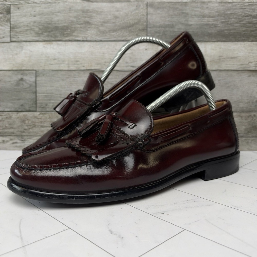 GH Bass Weejuns - Mens 10 D - Burgundy Leather Tassel Loafers Ivy Style
